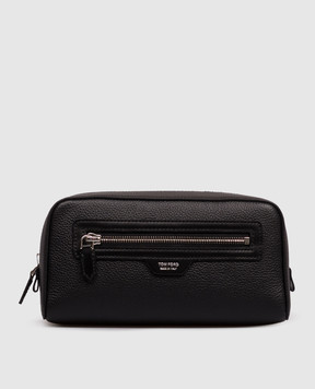 Tom Ford Черный кожаный несесер с принтом логотипа Y0356LCL213S