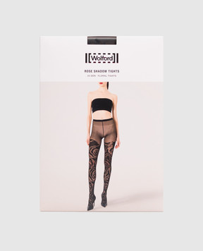 Wolford Чорні колготи Rose Shadow 20 den 17683
