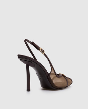 Le Silla Коричневі слінгбеки Vittoria 3460D090BXPPNEM