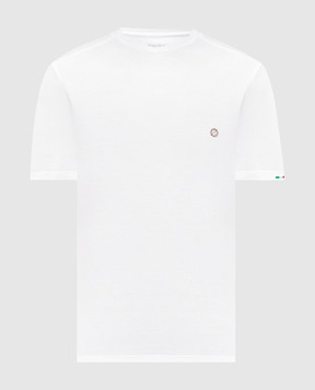 Stefano Ricci Белая футболка с эмблемой MNH6104920803