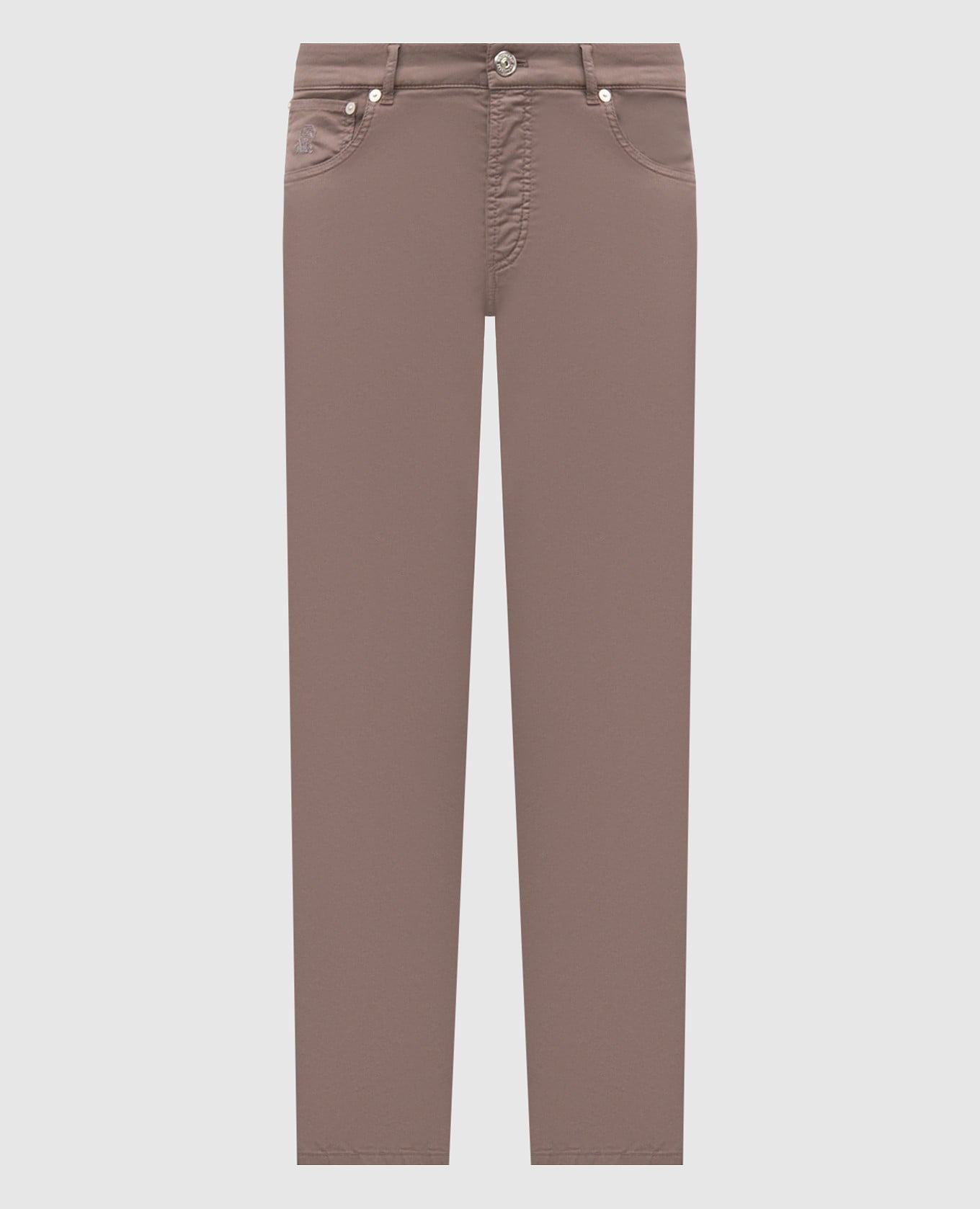 Коричневые брюки с логотипом