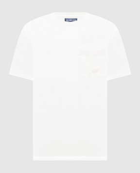 Vilebrequin Белая футболка Titan с вышивкой эмблемы TTNU0P00