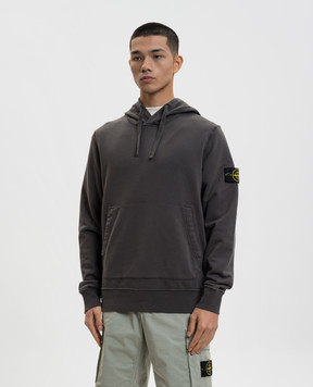 Stone Island Сіре худі з логотипом L1S156100062S0051