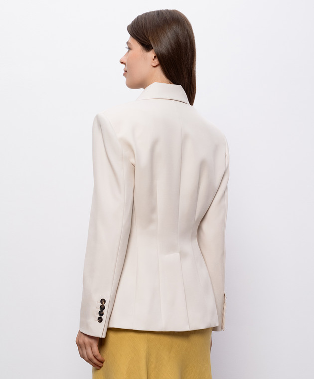 Brunello Cucinelli Бежевый двубортный жакет MG5537243P изображение 4