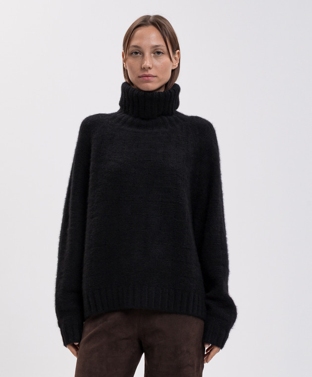 Allude Чорний светр з кашеміру та шовку 26577022 зображення 3