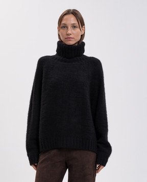 Allude Чорний светр з кашеміру та шовку 26577022