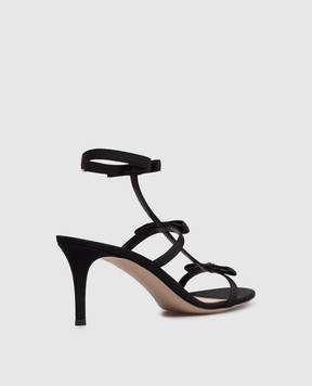 Gianvito Rossi Чорні босоніжки з емблемою G3274370RIC