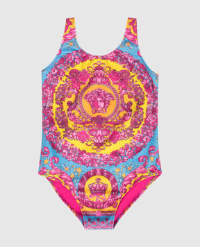 Versace Дитячий рожевий купальник в принт 10211231A16912