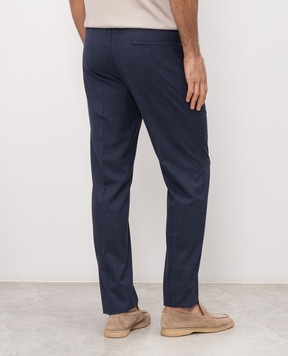 Bertolo Cashmere Сині штани New Elton з вовни 3332751