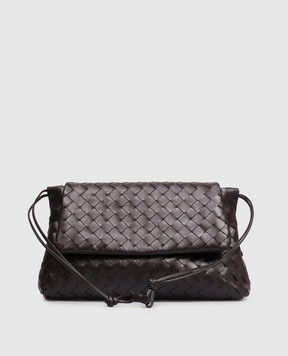 Bottega Veneta Коричневая кожаная сумка Intrecciato Giorno 857657V3IV0
