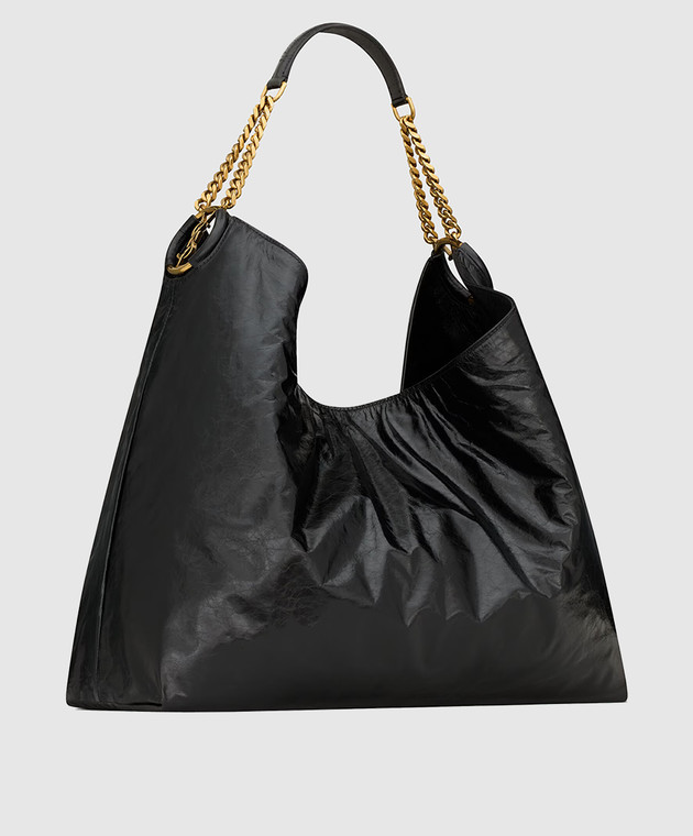 Saint Laurent Черная кожаная сумка-хобо HORTENSE 871220AAGOL изображение 3