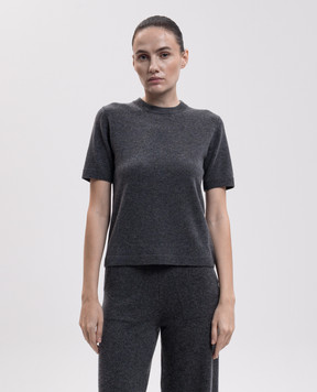 Max Mara Серый топ JUST из шерсти и кашемира SMMJUST