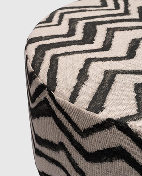 Missoni Home Бежевий великий пуф Graffiti у візерунок 1E4LV00011