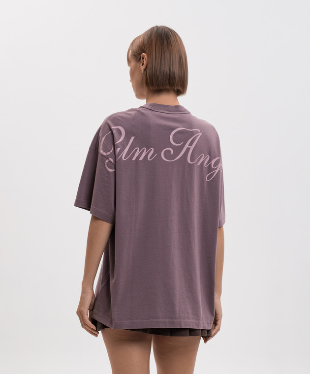 Palm Angels Фиолетовая футболка Palm Sway PAWAA005JR001 изображение 4
