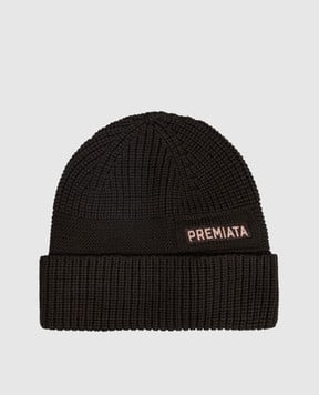 Premiata Коричневая шапка из шерсти мериноса HALTA