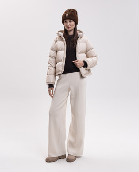 Moncler Бежевая пуховая куртка Evocateur L20931A00222539ZD