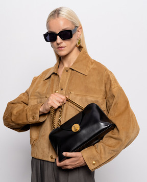 Versace Черная кожаная сумка Vivian 10254731A17449