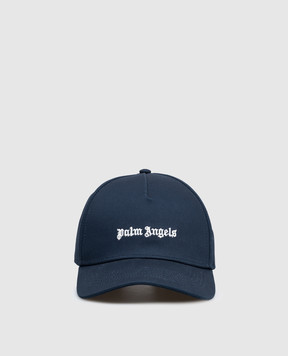 Palm Angels Синяя кепка с вышивкой логотипа PMLB104S26FAB004