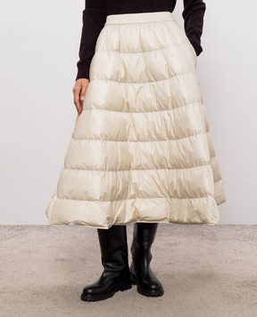 Moncler Спідниця кольору айворі з нашивкою L20932D00051597YG