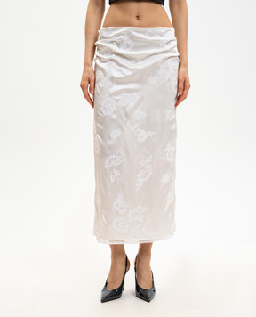 Magda Butrym Біла спідниця із шовку SKIRT02234526