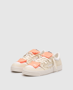 Off-White Бежевые кожаные кроссовки 3.0 Court OMIA29KS26LEA001