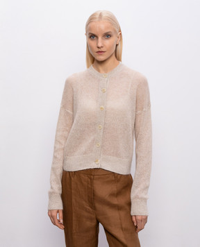 Brunello Cucinelli Кардиган кольору айворі з вовною MBG775506P