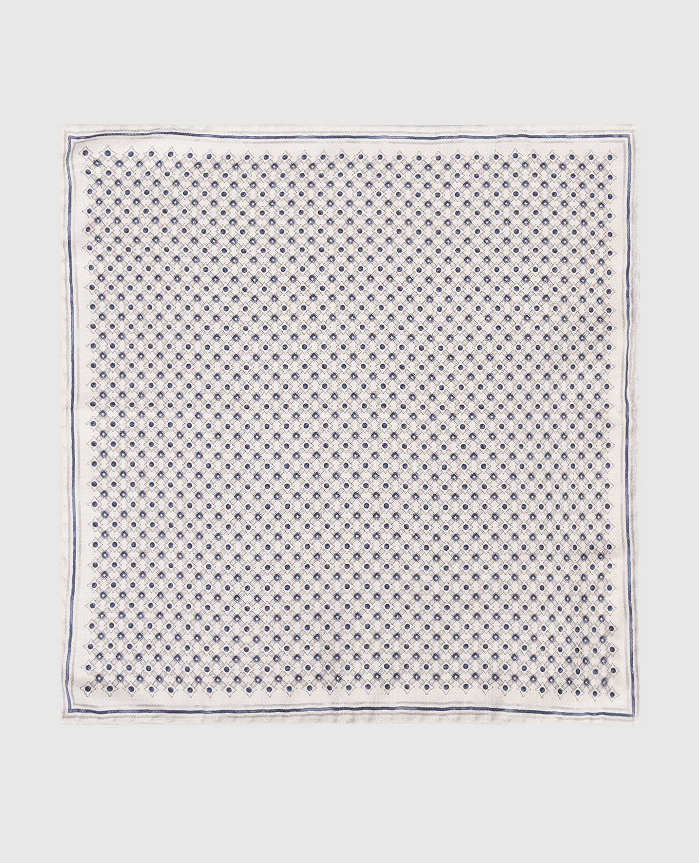 Серый двухсторонний платок-паше из шелка в принт