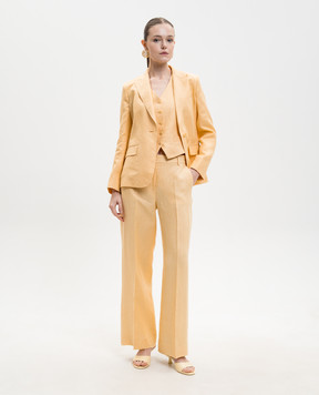 Max Mara Weekend Желтые брюки MALIZIA из льна WKDMALIZIA