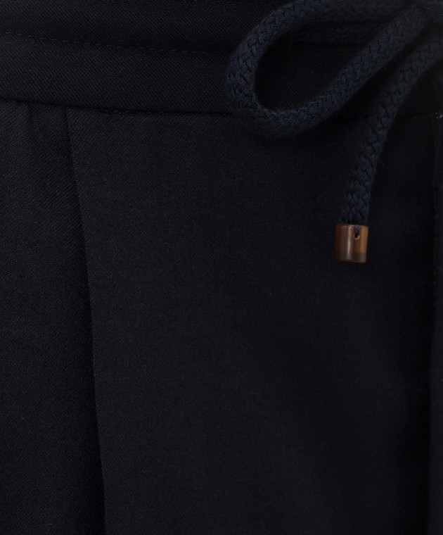 Brunello Cucinelli Темно-сині штани з вовни ME226E1710 зображення 5