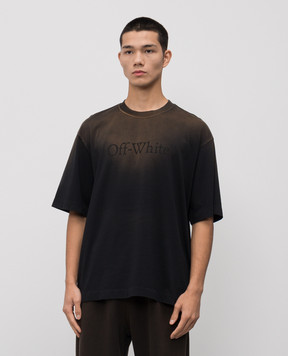 Off-White Чорна футболка з принтом логотипа 44MAA120F5J00X