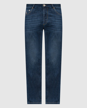 Brunello Cucinelli Синие джинсы с логотип патч ME645D3210