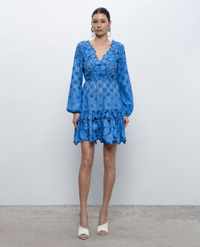 Ermanno Scervino Life Синя сукня з вишивкою бродері D484Q607QYD