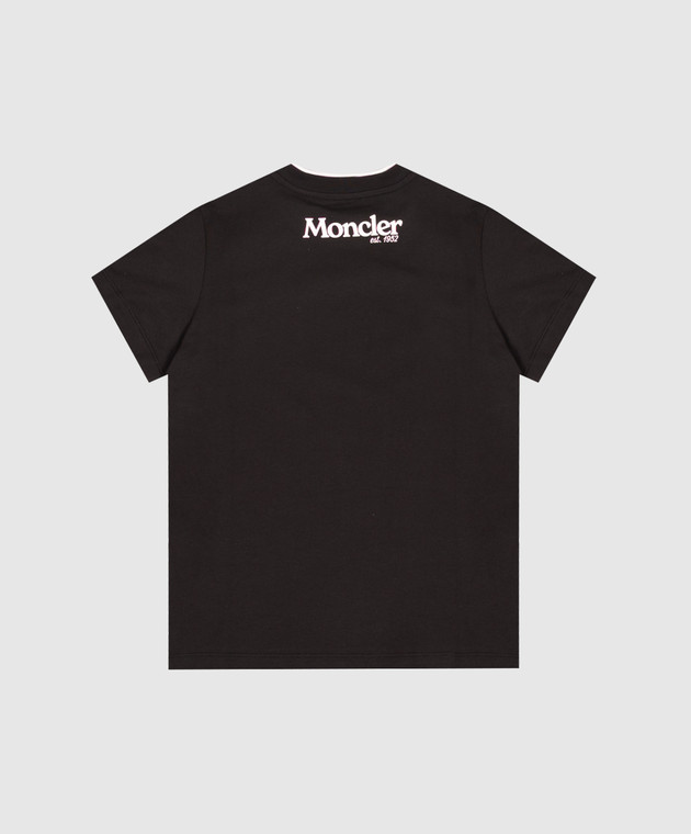 Moncler ENFANT Детская черная футболка L29548C0000889AFV изображение 2