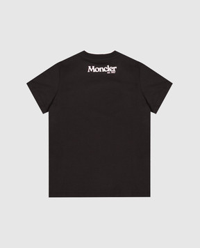 Moncler ENFANT Дитяча чорна футболка L29548C0000889AFV