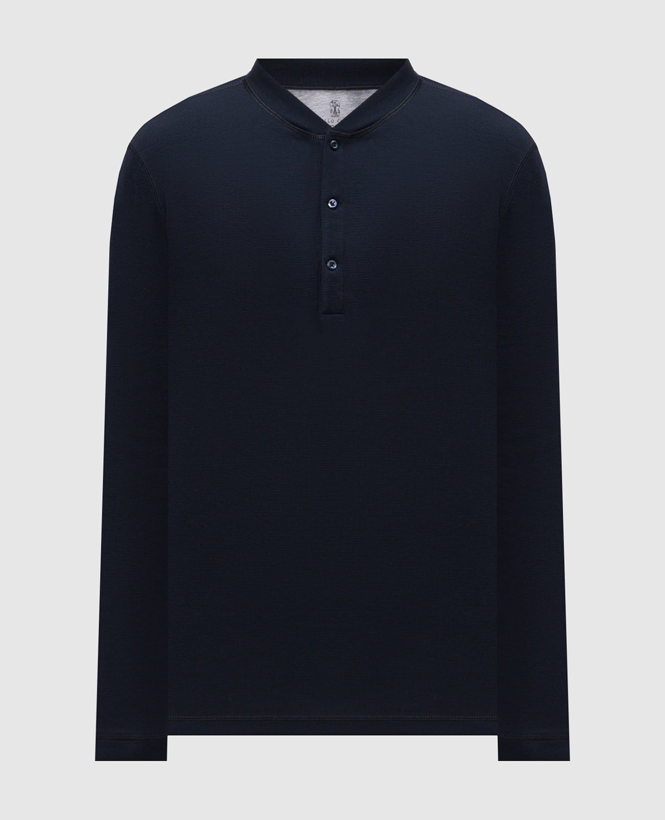 Синий лонгслив с шелком