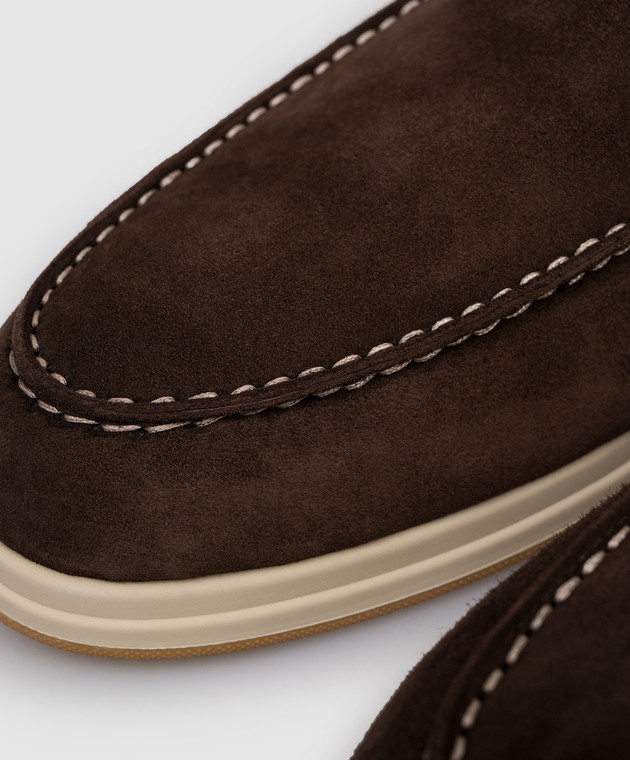 Enrico Mandelli Коричневі замшеві лофери YACHTS5722 зображення 5