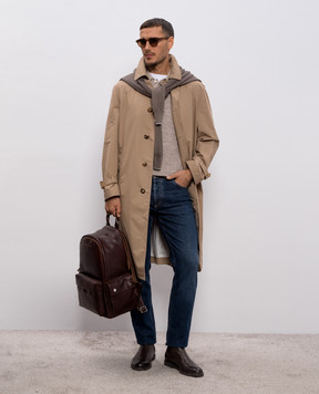 Brunello Cucinelli Бежеве поло з льоном M2L707715