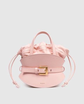 Balmain Розовая кожаная сумка Shuffle Mini FN0DP017LMTE