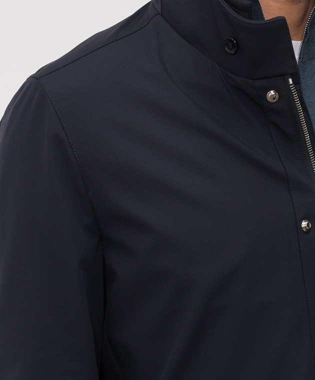 Enrico Mandelli Синяя куртка с вышивкой логотипа 3T551A6033 изображение 5