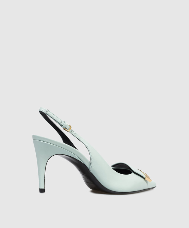 Sergio Rossi Зелені шкіряні слінгбеки з монограмою B14501MMVN13 зображення 3