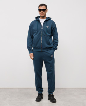 Versace Біла футболка з вишивкою логотипа 10139441A16455