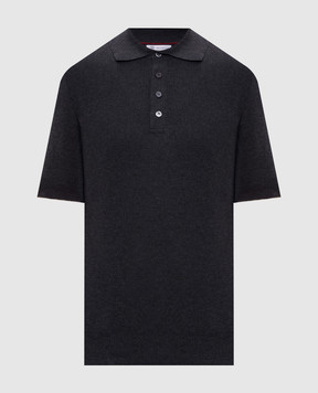 Brunello Cucinelli Сіре поло з бавовни M29400025