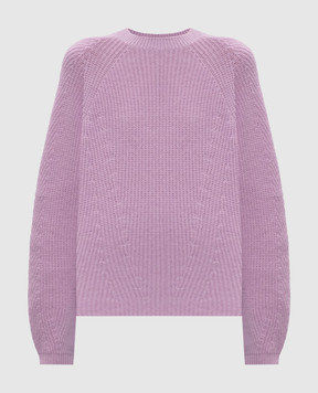 Twinset Фиолетовый свитер с шерстью альпаки с логотипом 252TT3060