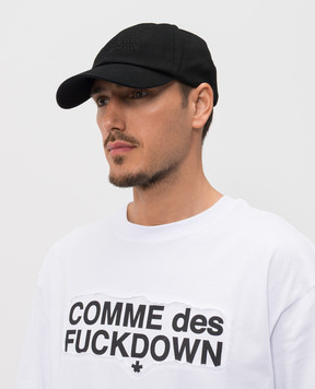 Comme des Fuckdown Чорна кепка з вишивкою логотипа FAS6CFACX00270