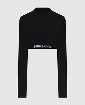 Palm Angels Чорний спортивний топ з принтом логотипа PWVO014S26FAB001