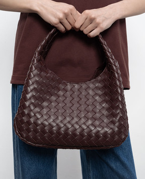 Bottega Veneta Бордовая кожаная сумка Campana 844249V4SC0