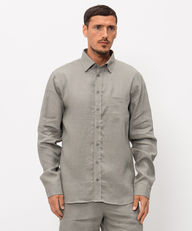 Sease Зеленая рубашка с коноплями SI030TN359 изображение 3