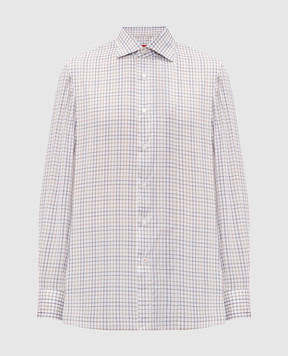 ISAIA Бежевая рубашка в клетку IM10TCC1124
