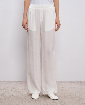 Maison Margiela MM6 Білі штани в принт S52KA0529M35737