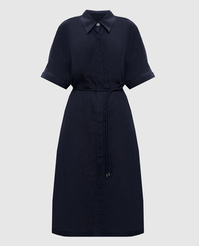 MooRER Синее платье-рубашка LINAI LINAIGLX